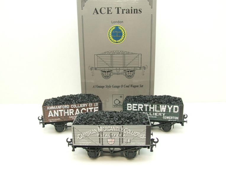 Ace Trains O Gauge G/5 WS1 Private Owner "South Wales" Coal Wagons x3 Set 1 Bxd image 15