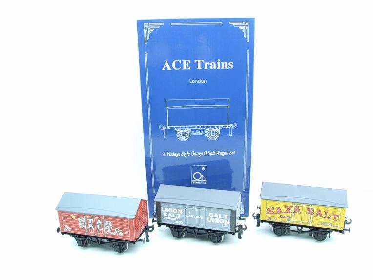 Ace Trains O Gauge G6 SV2 Private Owner Salt Wagons x3 Set 2 Bxd image 16