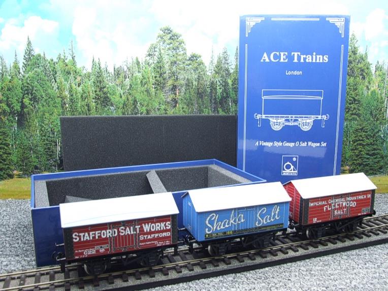 Ace Trains O Gauge G6 SV4 Private Owner Salt Wagons x3 Set 4 Bxd image 19
