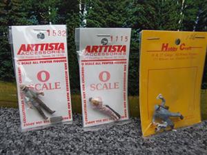 Arttista Hobby Craft O Gauge Metal 1.43 Scale “x6 People Figure Dogs/Cats” Set Boxed image 3
