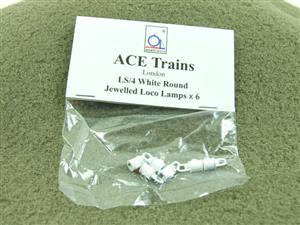 Ace Trains O Gauge LS4 White Round Jewelled Loco Lamps Pack of Six image 1