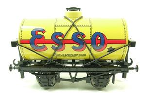 Ace Trains O Gauge G1 Four Wheel Tinplate "Esso" Yellow Fuel Tanker Wagon 2/3 Rail image 1