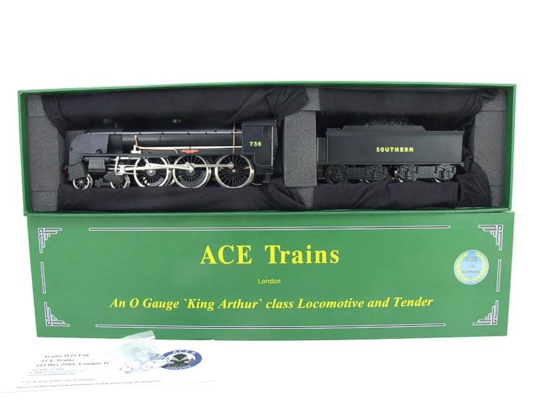 ACE Trains O Gauge E/34-D1 Bulleid SR Wartime Satin Black 4-6-0 "King Arthur" 453 Elec 2/3 Rail Boxed image 21