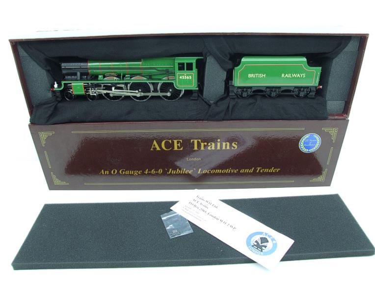 Ace Trains O Gauge E18/B Jubilee Class Loco & Tender BR Gloss Lined Apple Green "Victoria" R/N 45565 Electric 2/3 Rail Bxd image 20