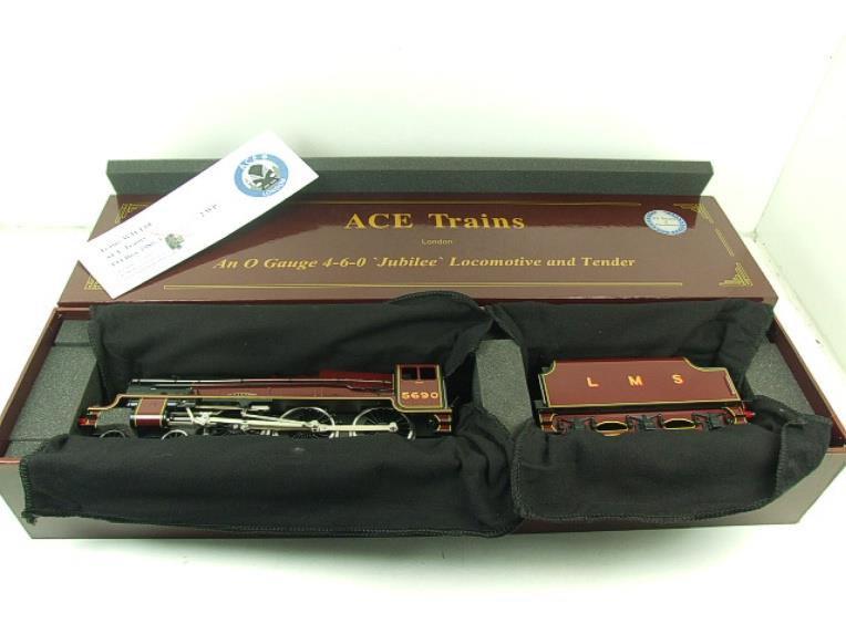 Ace Trains O Gauge E18C2, LMS Maroon Jubilee Class Loco & Tender "Leander" R/N 5690 Electric 2/3 Rail Boxed image 20