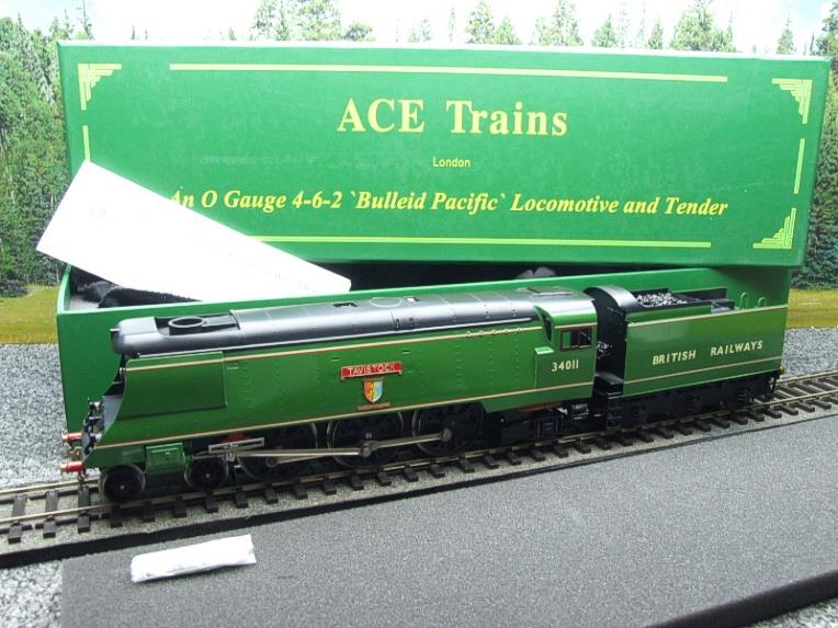 Ace Trains O Gauge E9 BR Lined Apple Green West Country Class Bulleid Pacific British Railways 4-6-2 Loco & Tender Named "Yeovil" R/N 34004, Electric 2/3 Rail Boxed image 22