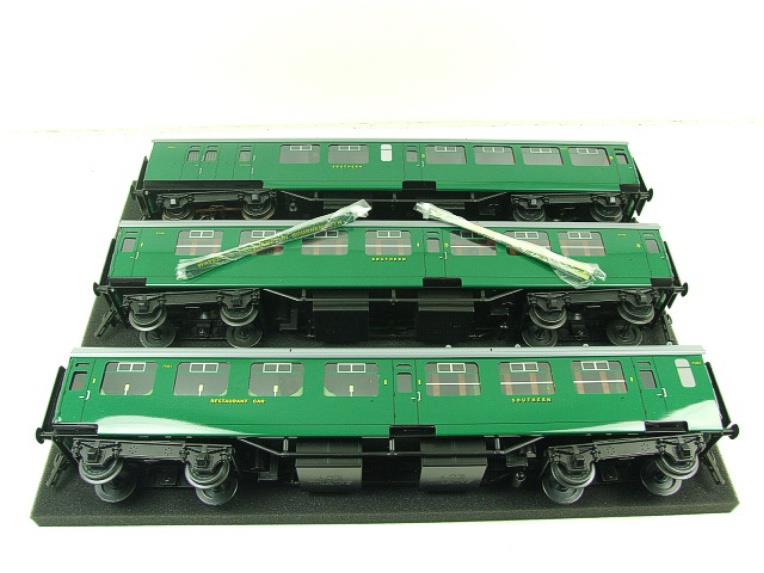 Ace Trains O Gauge C21B SR Green Bulleid Post War x3 Coaches Set B Boxed image 11