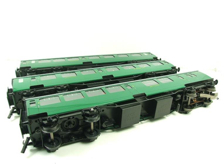 Ace Trains O Gauge C21B SR Green Bulleid Post War x3 Coaches Set B Boxed image 18