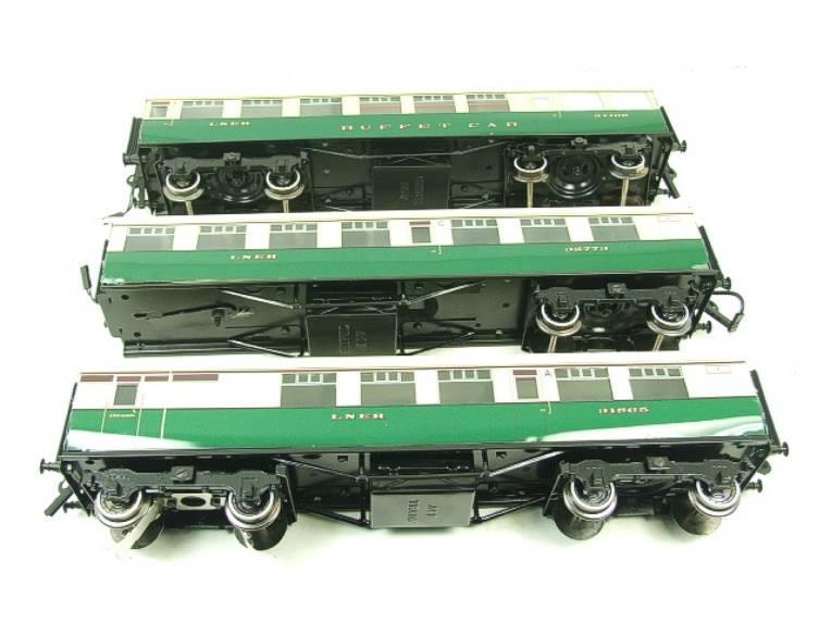 Ace Trains O Gauge C4 LNER Green & Cream Articulated Tourist Stock x6 Coaches Set Boxed Lit Interiors image 14
