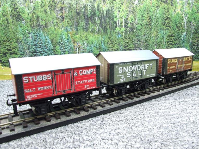 Ace Trains O Gauge G6 SV1 Private Owner Salt Wagons x3 Set 1 Bxd image 14