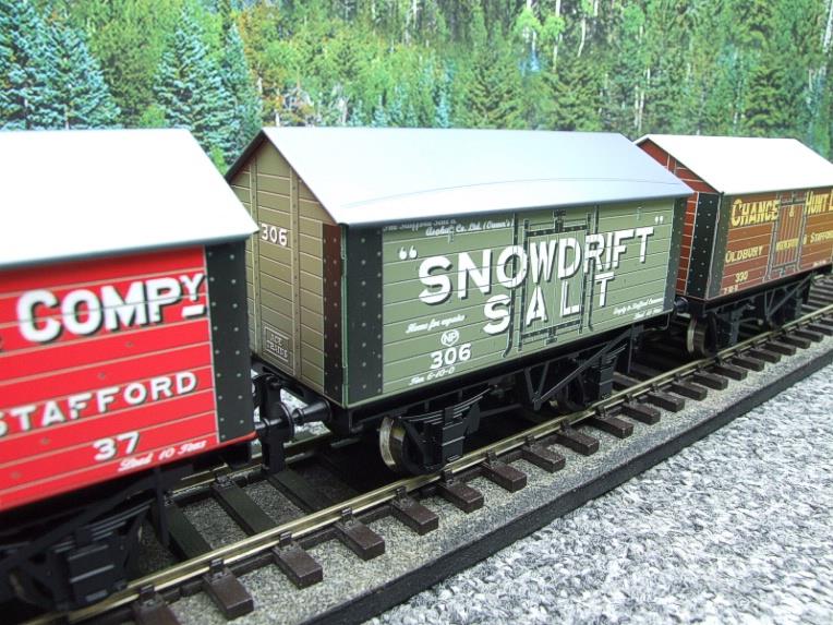 Ace Trains O Gauge G6 SV1 Private Owner Salt Wagons x3 Set 1 Bxd image 16