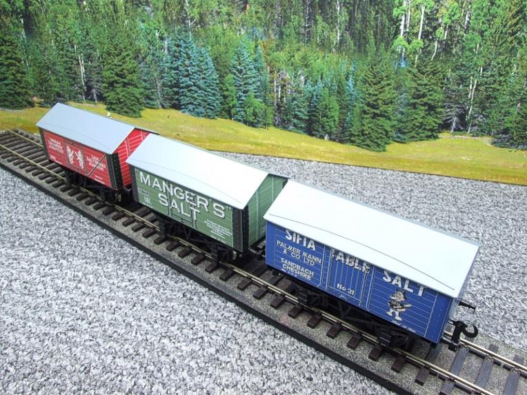 Ace Trains O Gauge G6 SV3 Private Owner Salt Wagons x3 Set 3 Bxd image 14