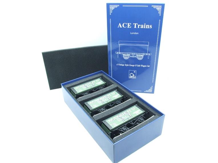Ace Trains O Gauge G6 SV6 Private Owner "Mangers Salt" Wagons x3 Set 6 Bxd image 17