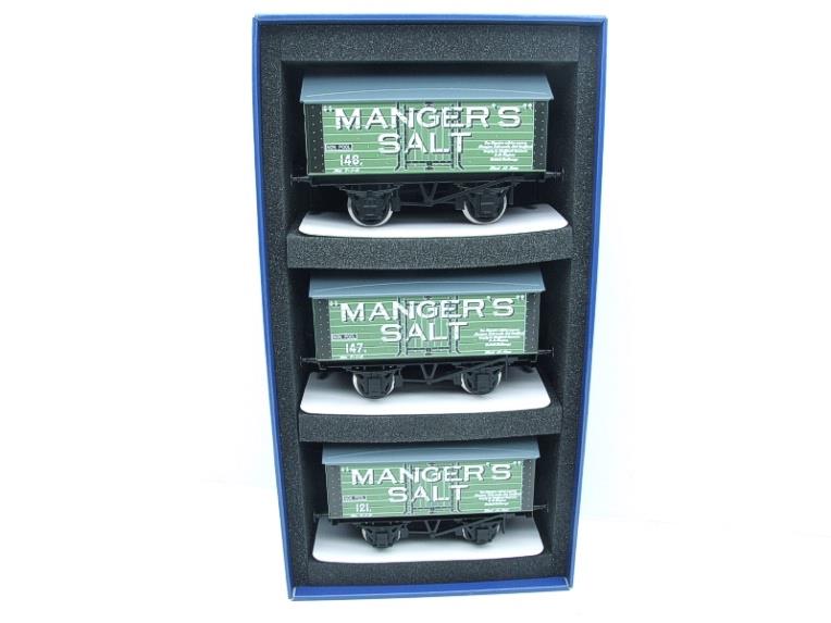 Ace Trains O Gauge G6 SV6 Private Owner "Mangers Salt" Wagons x3 Set 6 Bxd image 18