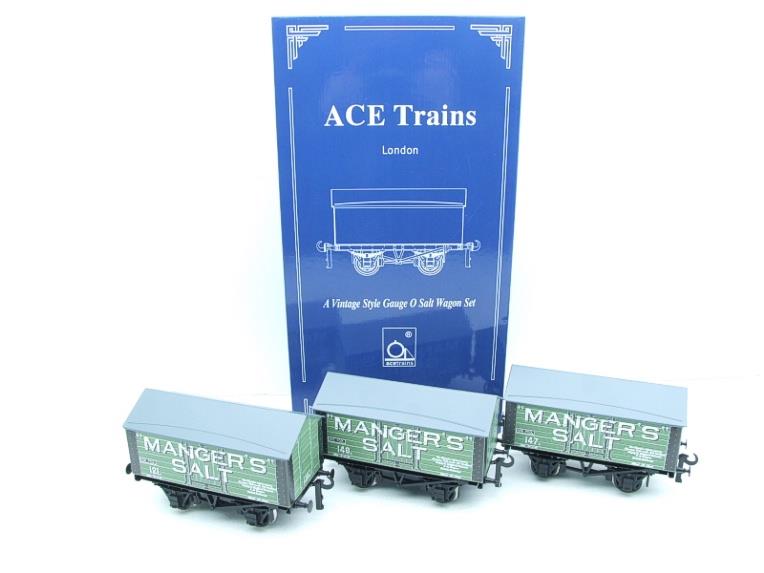 Ace Trains O Gauge G6 SV6 Private Owner "Mangers Salt" Wagons x3 Set 6 Bxd image 21