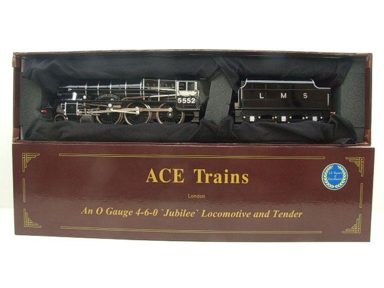 Ace Trains O Gauge E/18A1 LMS Gloss Black Loco & Tender "Silver Jubilee" R/N 5552 Elec 2/3 Rail Bxd Rare image 18