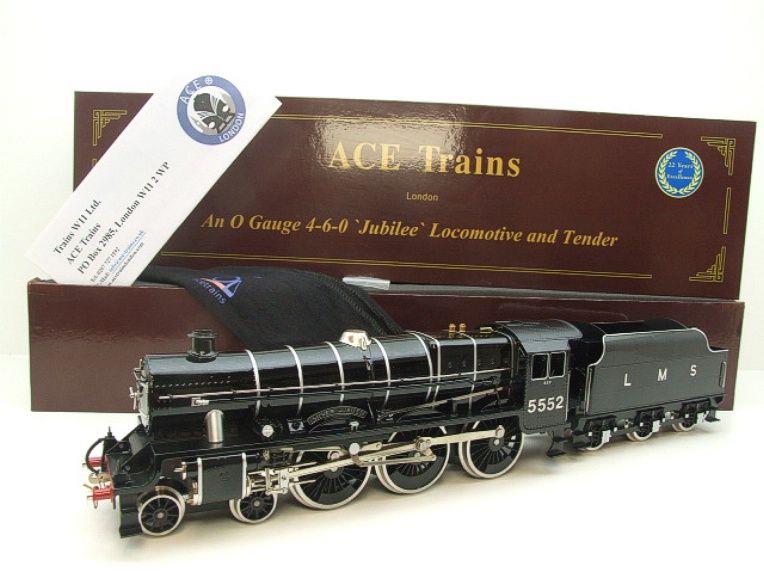 Ace Trains O Gauge E/18A1 LMS Gloss Black Loco & Tender "Silver Jubilee" R/N 5552 Elec 2/3 Rail Bxd Rare image 22