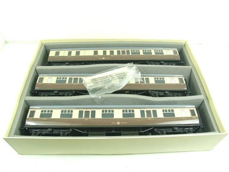 Ace Trains O Gauge C12 GWR Brown & Cream "Hawksworth" Coaches x3 Set A Boxed 2/3 Rail image 17