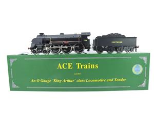 ACE Trains O Gauge E/34-D1 Bulleid SR Wartime Satin Black 4-6-0 "King Arthur" 453 Elec 2/3 Rail Boxed image 1