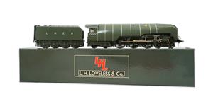 O Gauge LH Loveless & Co LNER Brass "Hush Hush" 4-6-4 Loco & Tender 10000 Elec 2 Rail Superb Bxd image 1