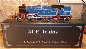 Ace Trains O Gauge E/8 "CR" Caledonian Railway Gloss Lined Blue 2 Cyl Stanier 2-6-4 Tank Loco R/N 2546, Elec 2/3 Rail image 1