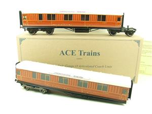 Ace Trains O Gauge C6 LNER Teak Style Articulated Sleepers Sleeping Coaches x2 Set Boxed image 1