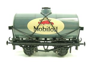 Ace Trains O Gauge G1 Four Wheel Gargoyle "Mobiloil" Grey Fuel Tanker Tinplate image 1