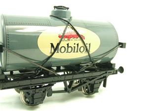 Ace Trains O Gauge G1 Four Wheel Gargoyle "Mobiloil" Grey Fuel Tanker Tinplate image 4