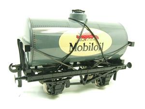 Ace Trains O Gauge G1 Four Wheel Gargoyle "Mobiloil" Grey Fuel Tanker Tinplate image 8