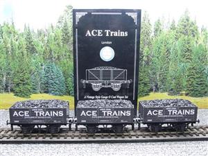 Ace Trains O Gauge G5 Private Owner Loco Coal Wagon x3 Set R/N 2985, 2/3 Rail Boxed image 1