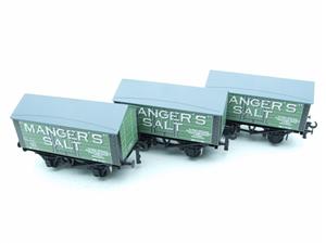 Ace Trains O Gauge G6 SV6 Private Owner "Mangers Salt" Wagons x3 Set 6 Bxd image 4