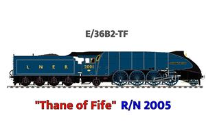 Ace Trains O Gauge, E/36B2-TF, Streamlined Edition, Single Chimney, Class P2, LNER, Garter Blue, 2-8-2 Loco & Tender Named "Thane of Fife" R/N: 2005, Metal, 2/3 Rail, Brand NEW image 1