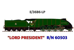 Ace Trains O Gauge, E/36B6-LP, Streamlined EdItion, Class P2, BR, Lined Gloss Green, 2-8-2 Loco & Tender Named, "Lord President" R/N: 60503, Metal, 2/3 Rail, Brand NEW Special Edition image 1