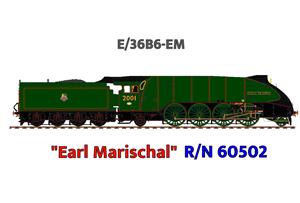 Ace Trains O Gauge E/36B6-EM, Streamlined Edition, Class P2, BR, Lined Gloss Green, 2-8-2 Loco & Tender Named, "Earl Marischal" R/N: 60502, Metal, 2/3 Rail, Brand NEW Special Edition image 1