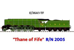 Ace Trains O Gauge, E/36A1-TF, Non-Streamlined Edition, Class P2, LNER, Lined Apple Green, 2-8-2 Loco & Tender, Named "Thane of Fife" R/N: 2005, Metal, 2/3 Rail, Brand NEW image 1