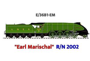 Ace Trains, O Gauge, E/36B1-EM, Streamlined Edition, Class P2, LNER, Lined Apple Green, 2-8-2 Loco & Tender Named "Earl Marischal" R/N: 2002, This is a PRE-Order Last Remaining Editions are Due in Stock Soon image 1