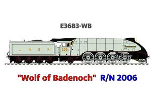 Ace Trains O Gauge, E/36B3-WB, Streamlined Edition, Class P2, LNER, Two Tone Grey, 2-8-2 Loco & Tender Named, "Wolf of Badenoch", Metal, 2/3 Rail, Brand NEW Rare Edition x3 Only Produced image 1