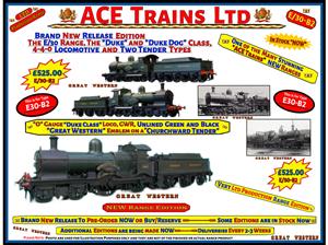 Ace Trains O Gauge E/30-B2 "Duke" Class G/Western 4-4-0 Loco & C/Ward Tender Un-Lined Green & Black image 1
