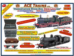 Ace Trains O Gauge x2 Loco's Set, E/30 "Duke & Dukedog" Classes "GW Scroll & Early BR " Presentation Set image 1