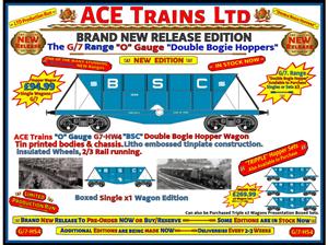Ace Trains O Gauge G7-HW4 Bogie Hopper Wagon "B S C" x1 image 1
