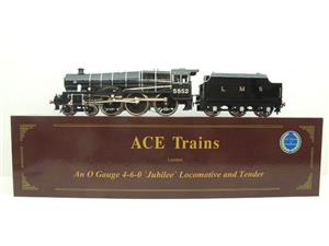 Ace Trains O Gauge E/18A1 LMS Gloss Black Loco & Tender "Silver Jubilee" R/N 5552 Elec 2/3 Rail Bxd Rare image 1
