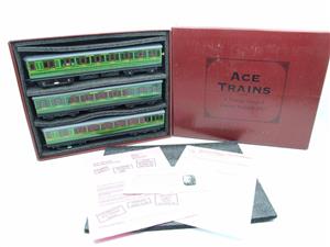 Ace Trains O Gauge CIE/S Southern SR Green EMU x3 Car Coach Set Electric 3 Rail Boxed image 1