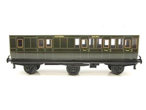 Ace Trains O Gauge C24 SR Southern Green Six Wheeled Passenger Coaches x3 Set Boxed 2/3 Rail image 9