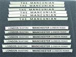 Ace Trains O Gauge M/N "THE MANCUNIAN" Coach Head Boards x12 Set