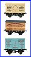 Ace Trains O Gauge G2-BV17 Private Owner Beer Van Wagons x3 Set 17 Bxd
