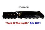Ace Trains O Gauge E/36B4-CN, Streamlined Editon, Class P2, LNER Lined Gloss Black, 2-8-2 Loco & Tender Named "Cock O The North" R/N: 2001, Metal, 2/3 Rail, Brand NEW
