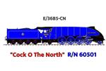 Ace Trains O Gauge E/36B5-CN, Streamlined Edition, Class P2, BR, Gloss Lined Blue, 2-8-2 Loco & Tender named, "Cock O The North" R/N: 60501, Metal, 2/3 Rail, Brand NEW Special Edition