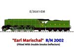 Ace Trains O Gauge E/36A1-EM, Non-Streamlined Edition, Class P2, LNER, Lined Apple Green, 2-8-2 Loco & Tender named "Earl Marischal" R/N: 2002, Double Smoke Deflectors, Metal, 2/3 Rail, B/New Release Edition