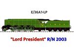 Ace Trains O Gauge E/36A1-LP, Non-Streamlined Edition, Class P2, LNER, Lined Apple Green, 2-8-2 Loco & Tender Named "Lord President" R/N: 2003, Metal, 2/3 Rail, Brand NEW