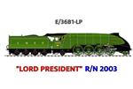 Ace Trains O Gauge, E/36B1-LP, Streamlined Edition, Class P2, LNER, Lined Apple Green, 2-8-2 Loco & Tender Named "Lord President" R/N: 2003, Metal, 2/3 Rail, Brand NEW